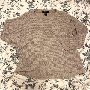 Tan Mid-Sleeve Sweater